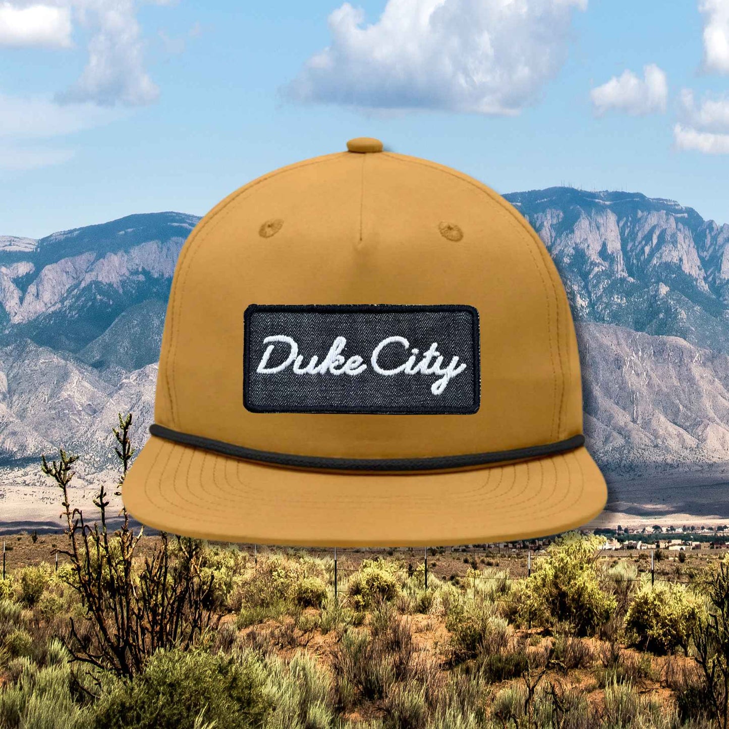 "Hole in One" Denim Patch Rope Hat