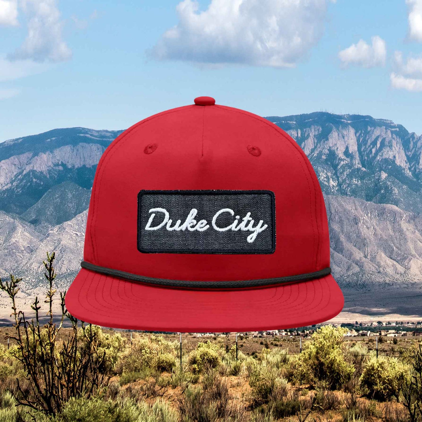 "Hole in One" Denim Patch Rope Hat