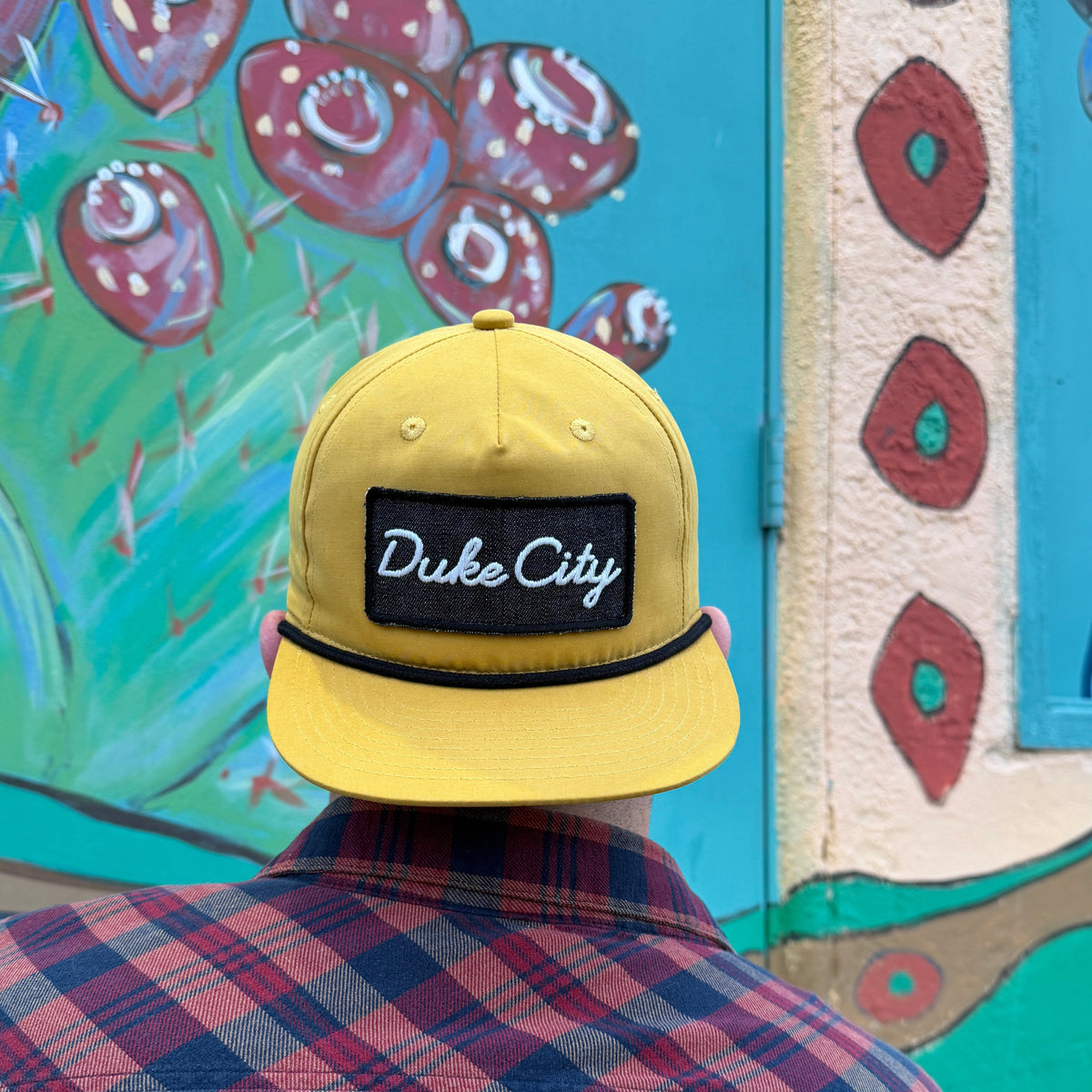 "Hole in One" Denim Patch Rope Hat